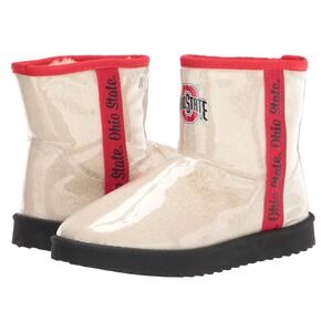 Ohio State Buckeyes Boots Womens NCAA Football Fleece Lined Rain Shoes Size 6